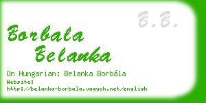 borbala belanka business card