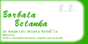 borbala belanka business card